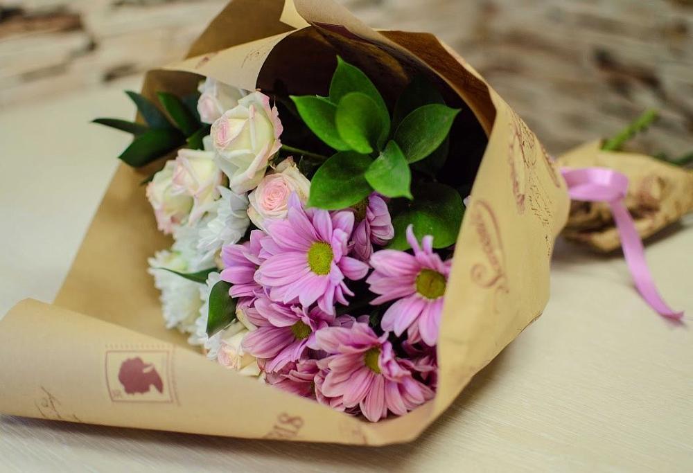 Букет цветов из: Розы и Хризантемы в Сергаче