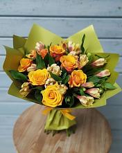 Букет цветов из:  Альстромерии и Розы в Сергаче