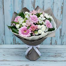 Букет цветов из:  Герберы, Альстромерии и Хризантемы #REPLACE_PRED# Сергаче