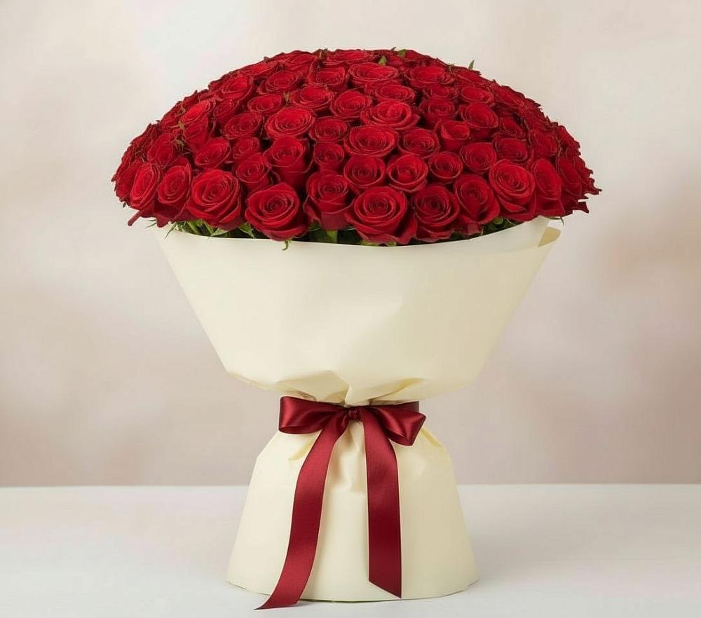 Букет 101 Красная роза Милано в Сергаче