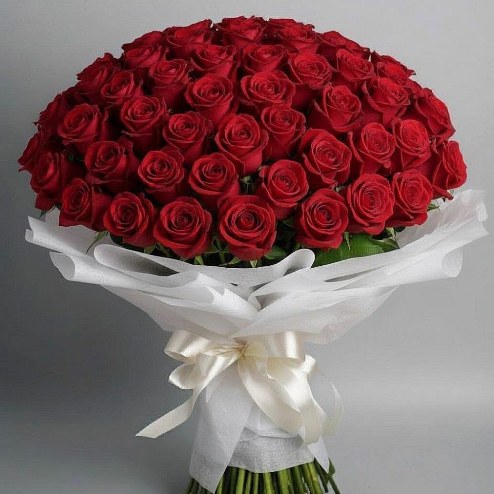 Букет 101 Красная роза Блэк Мэджик в Сергаче