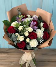 Букет цветов из:  Розы и Альстромерии в Сергаче
