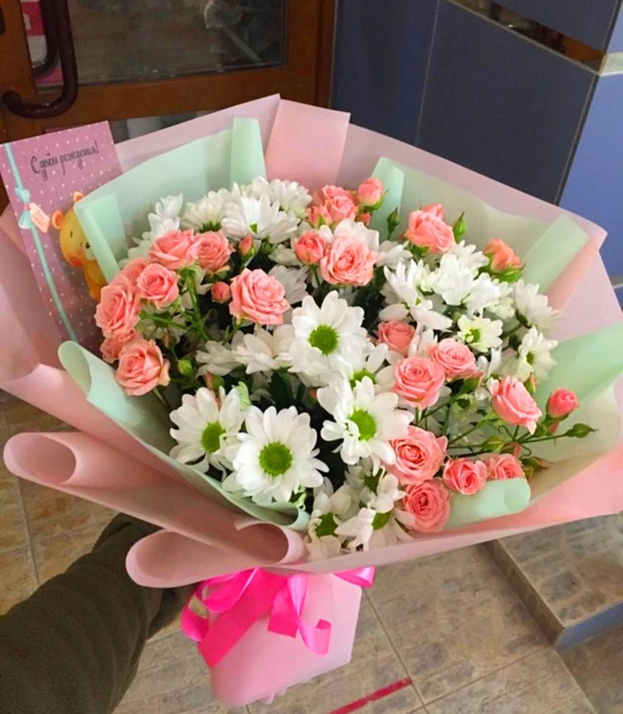 Букет цветов из: Розы и Хризантемы в Сергаче