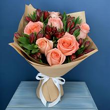 Букет цветов из:  Розы и Альстромерии в Сергаче
