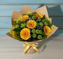 Букет цветов из:  Герберы и Хризантемы в Сергаче