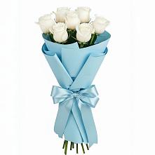 Букет 7 белых роз Проуд в Сергаче