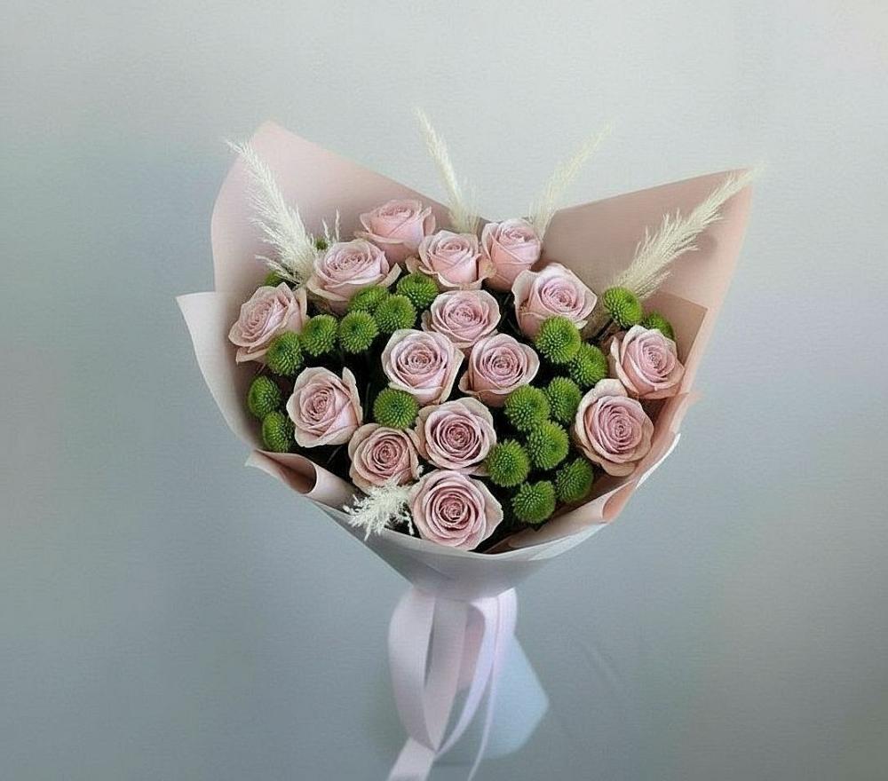 Букет цветов из: Розы и Хризантемы в Сергаче