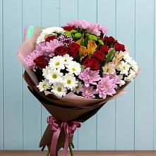 Букет цветов из:  Розы, Хризантемы и Альстромерии #REPLACE_PRED# Сергаче