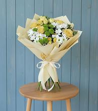 Букет цветов из:  Хризантемы и Розы #REPLACE_PRED# Сергаче