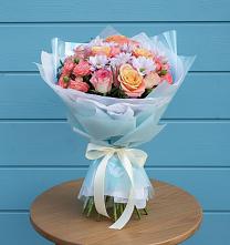 Букет цветов из:  Хризантемы и Розы в Сергаче